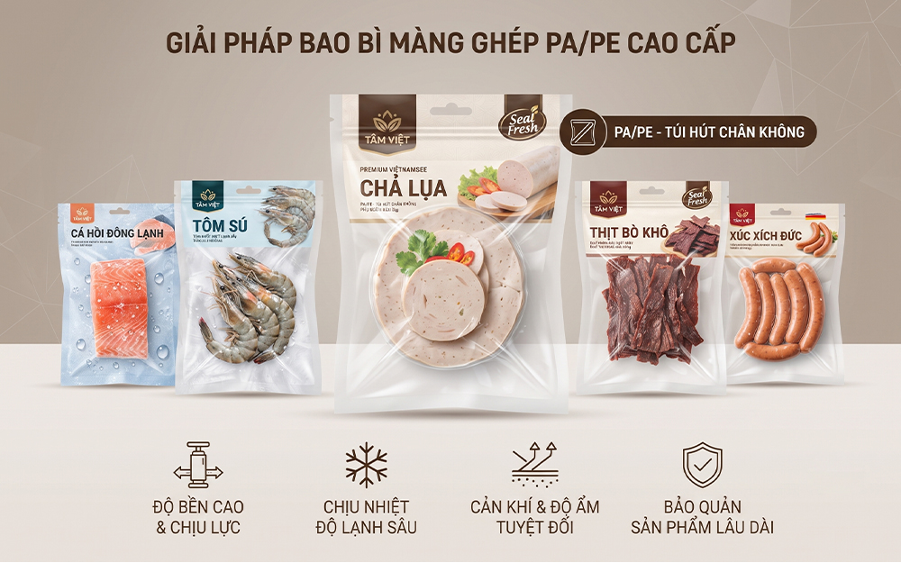 bao bì màng ghép không trục đồng
