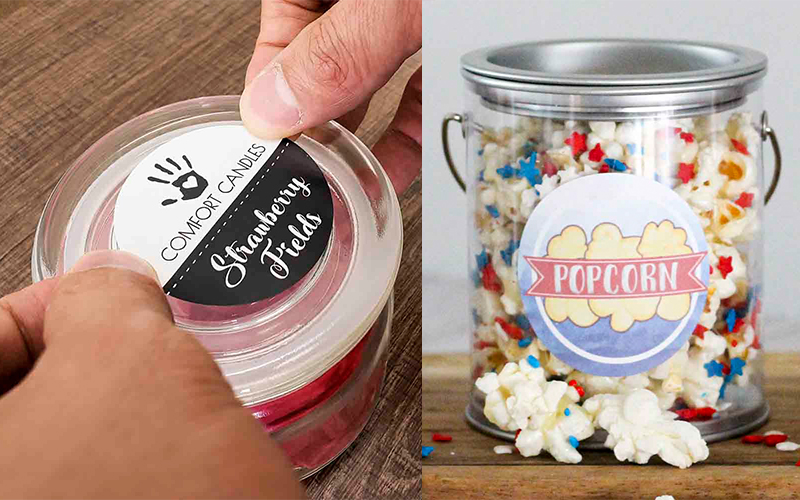 tem nhãn giấy dán lọ mứt