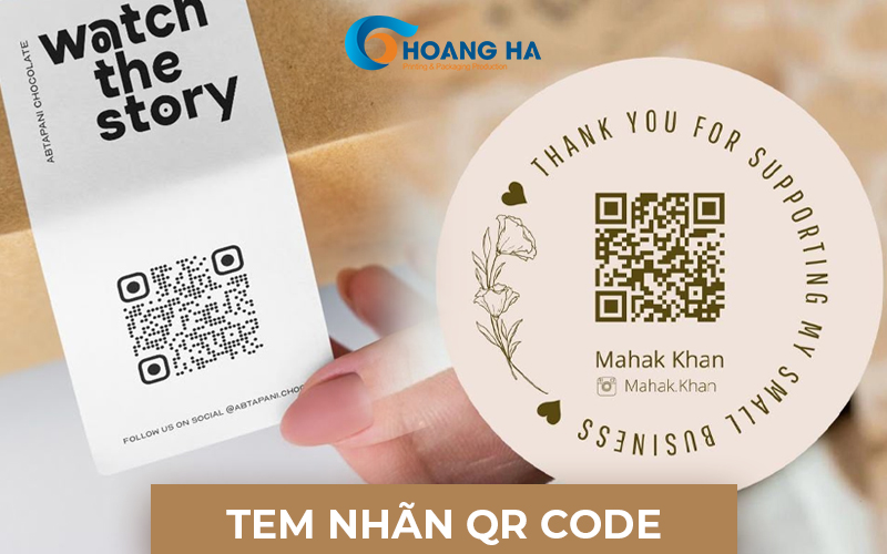 in giấy dán qr code